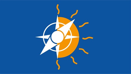 Symbolbild für epia Leitgedanken, epia Sonne und Kompass kombiniert